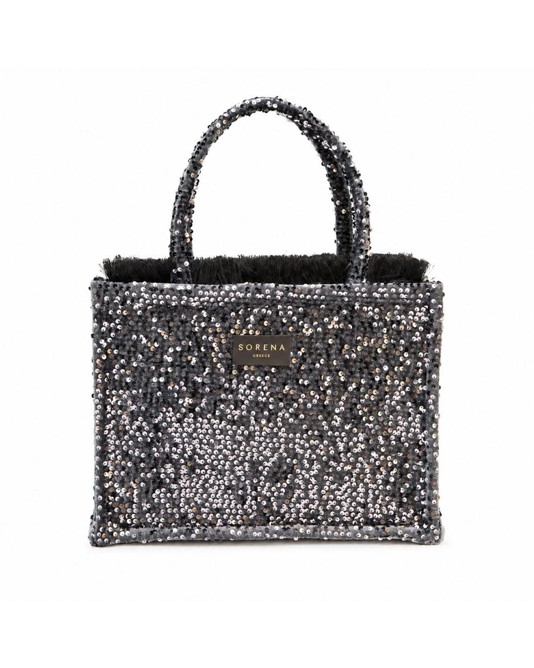Sorena Black Noir Glam Medium Tote Bag
