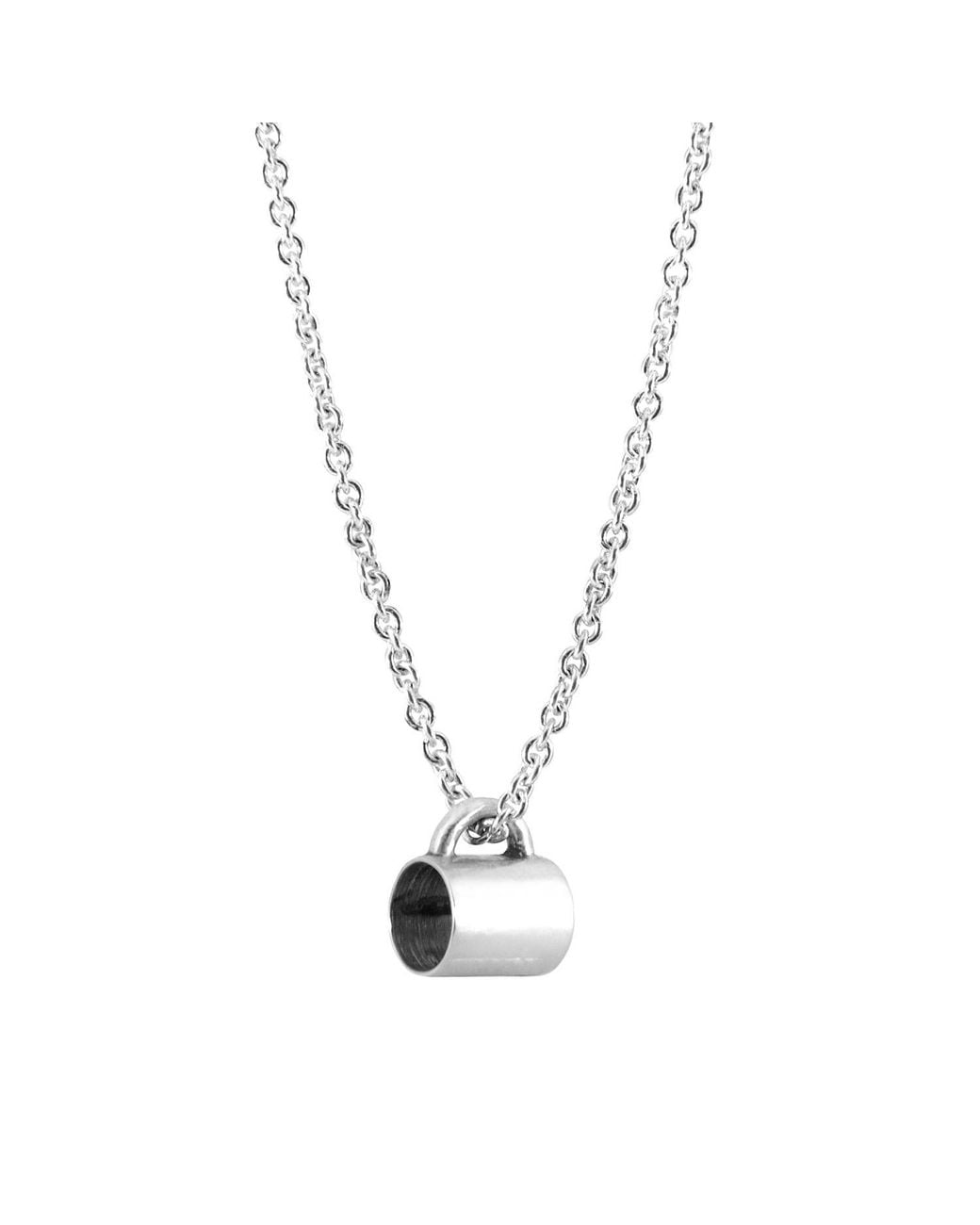 Anchor and Crew Metallic Gustatory Coffee Mug Necklace Pendant