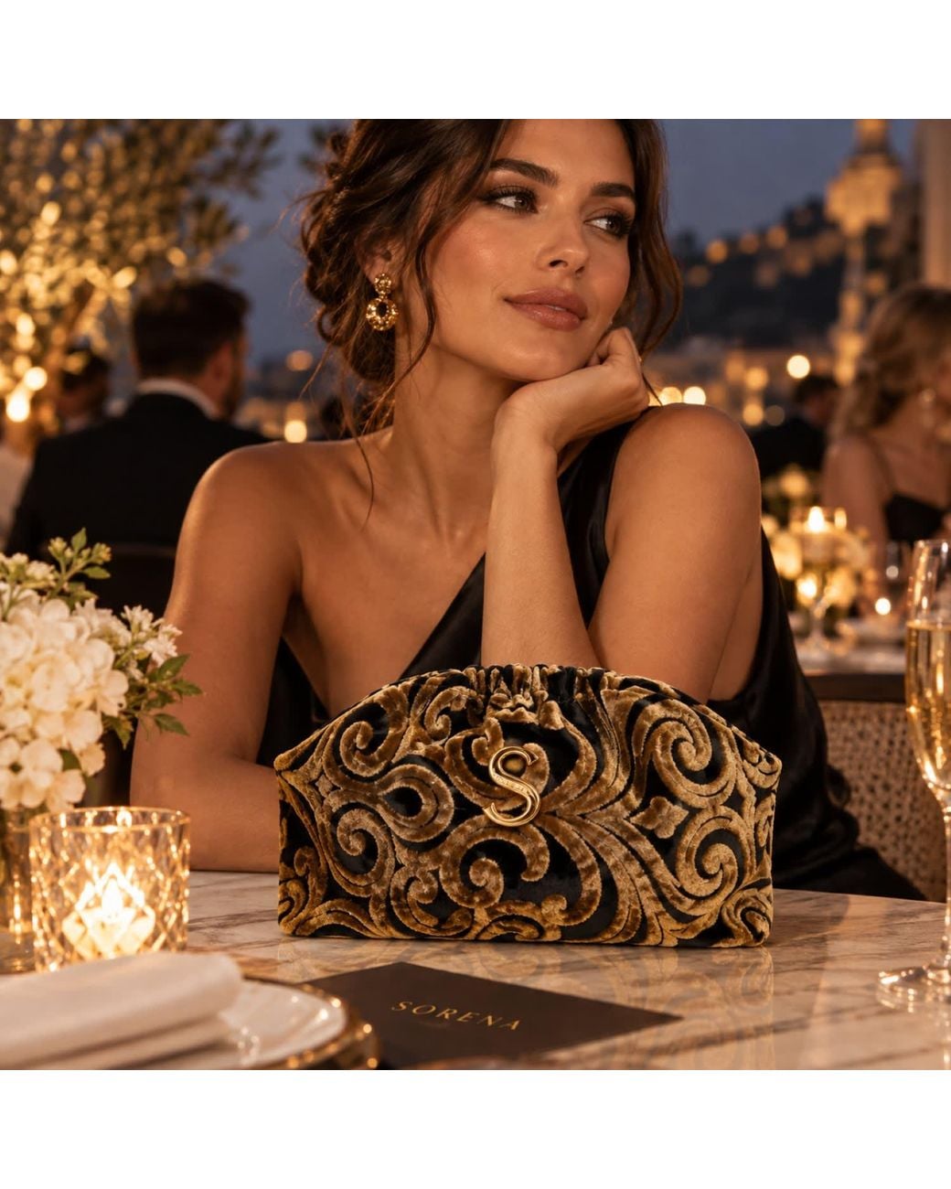 Sorena Metallic Cassandra Large Bucket Bag
