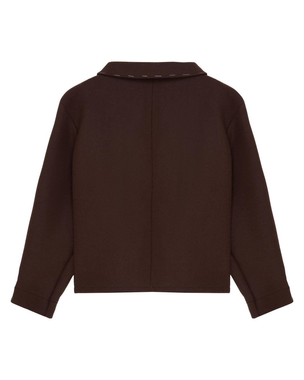 Maison Louis Brown Wool And Leather Jacket for men