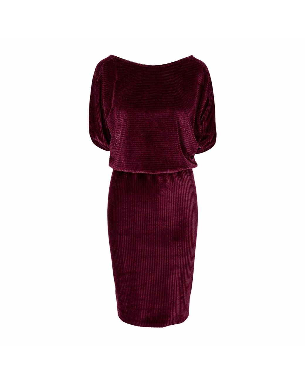 ROSERRY Red Paris Midi Velvet Dress