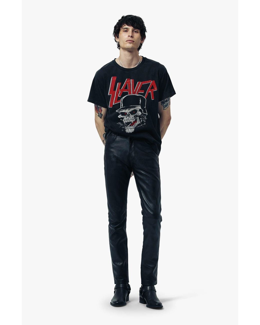 Other Uk Black Slayer Vintage T-Shirt for men