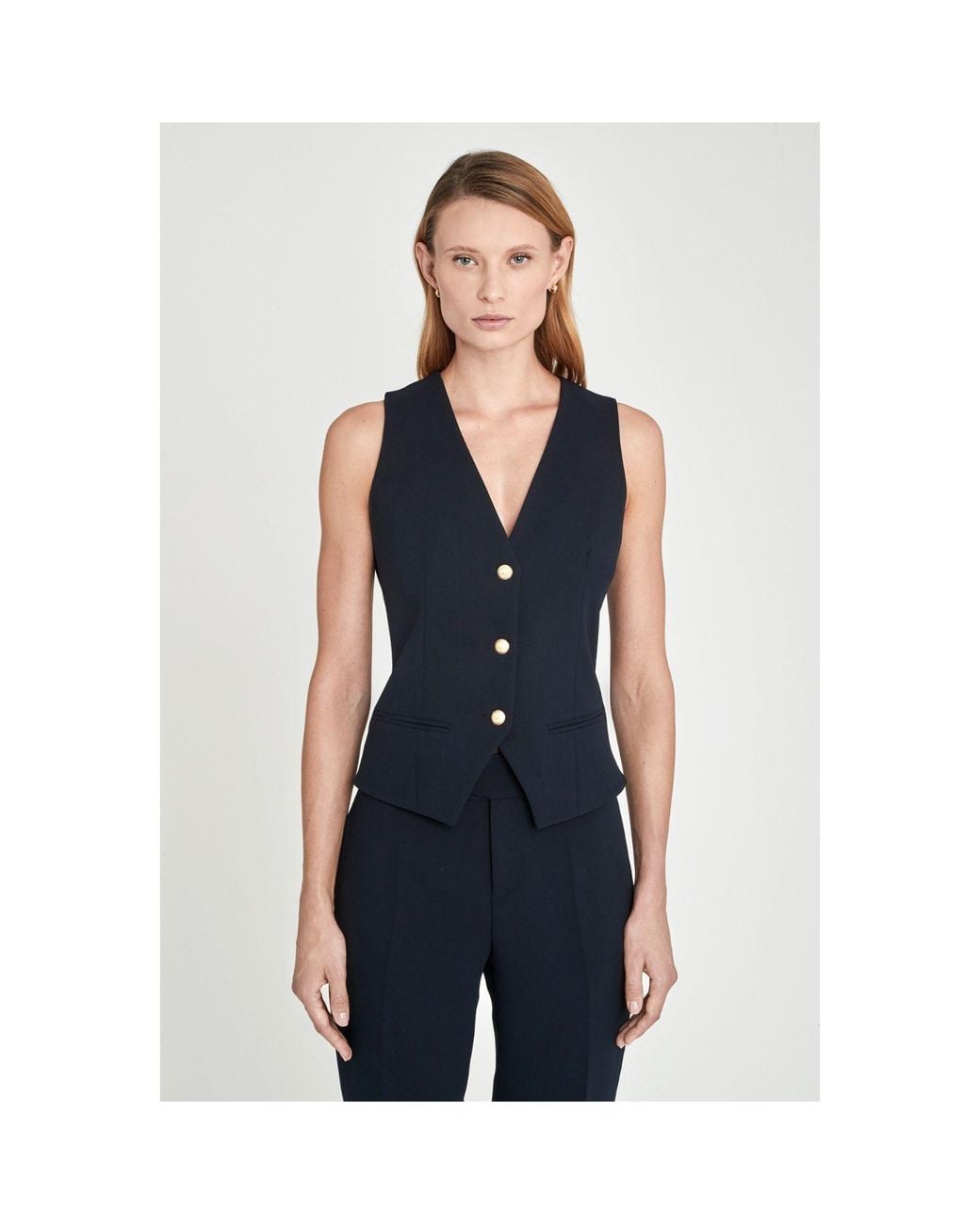 The Extreme Collection Blue Tailored Vest Atelier
