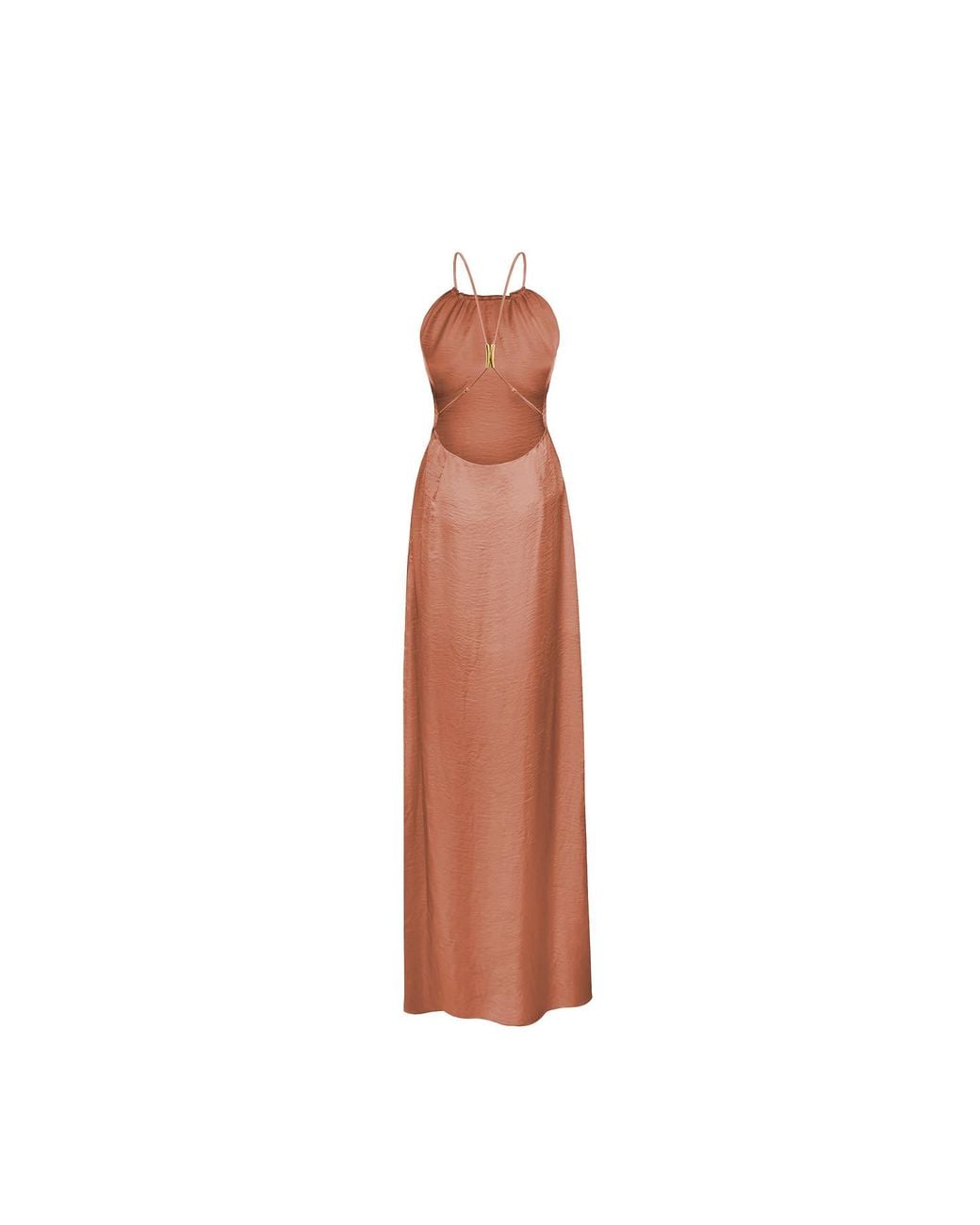 Audrey Vallens Brown Miss Av Satin Dress
