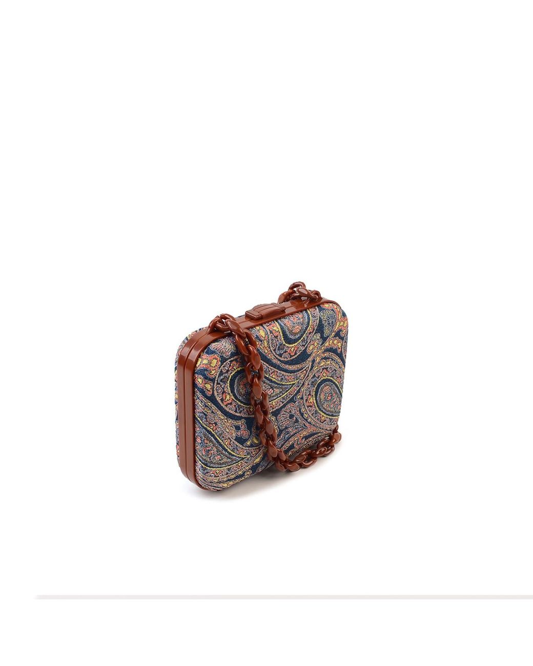 SJW BAGS LONDON Brown Lilibet Box Clutch
