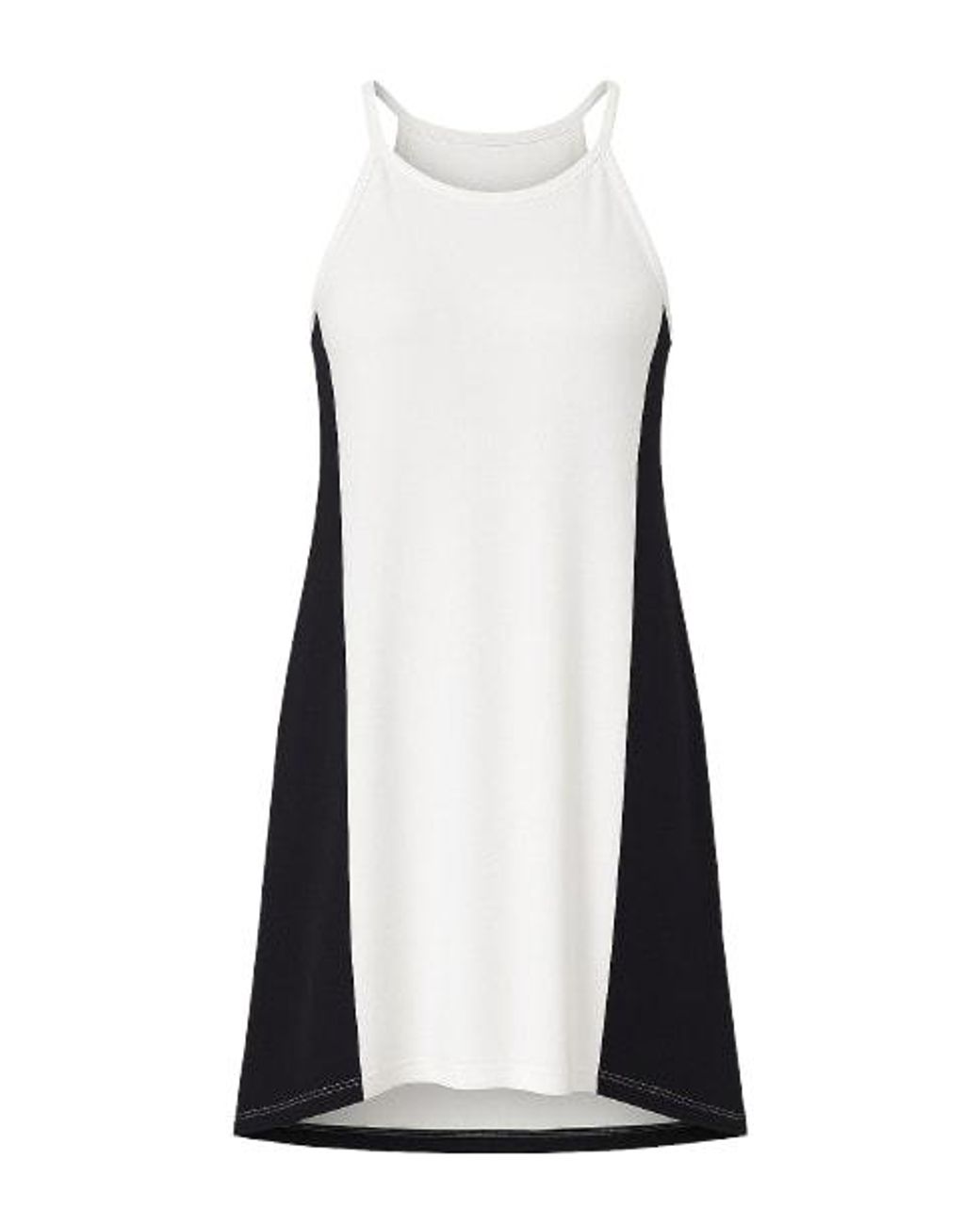 Conquista White Two Tone Mullet Cut Dress