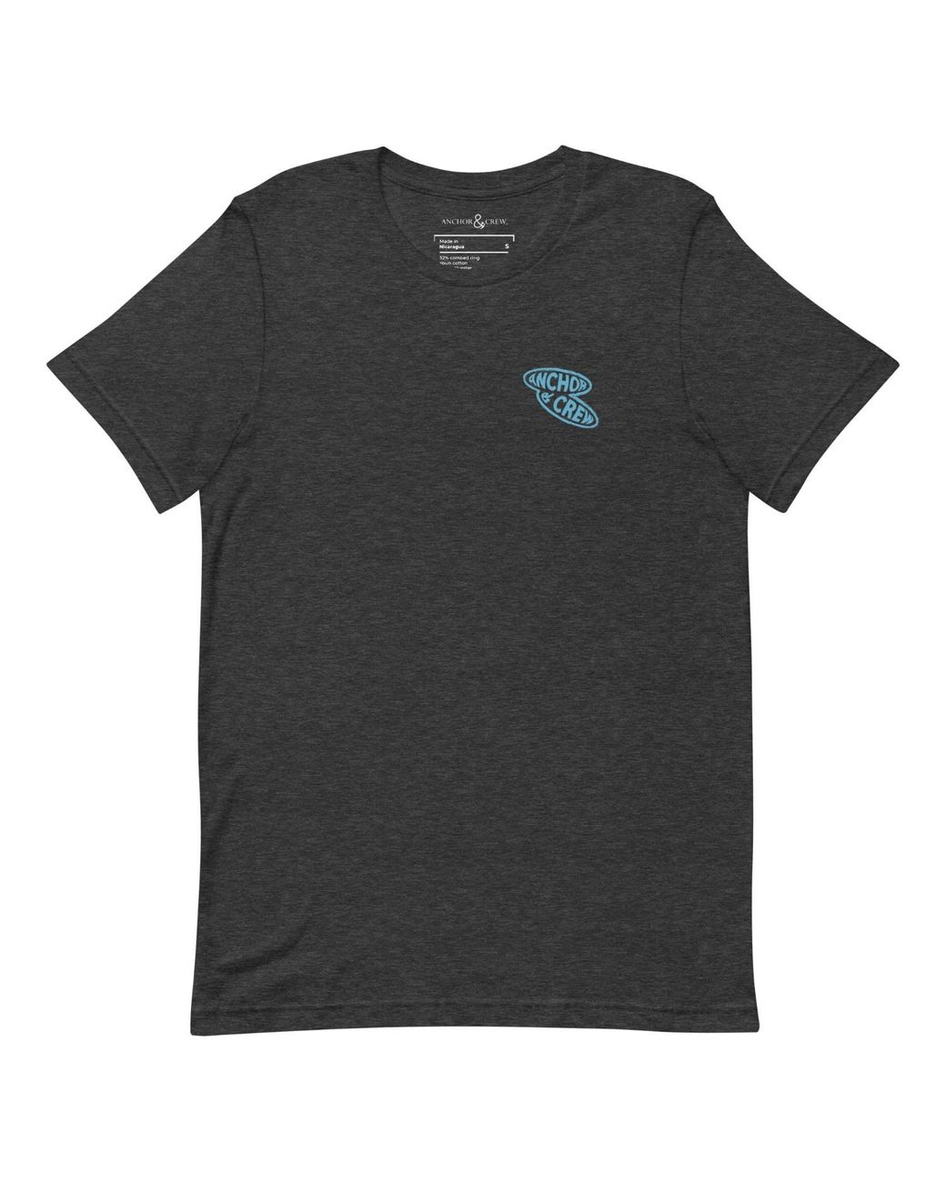 Anchor and Crew Black Heather Surf N Waves Passenger Organic Cotton T-Shirt