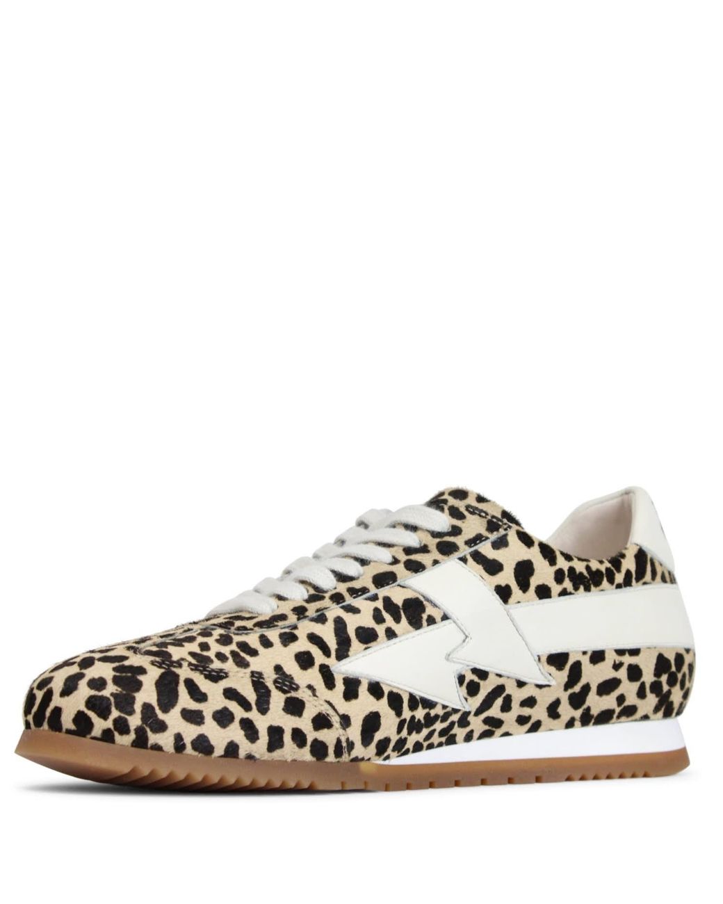 Terry De Havilland Black Neutrals Jogger Bolt Leopard Print Sneakers