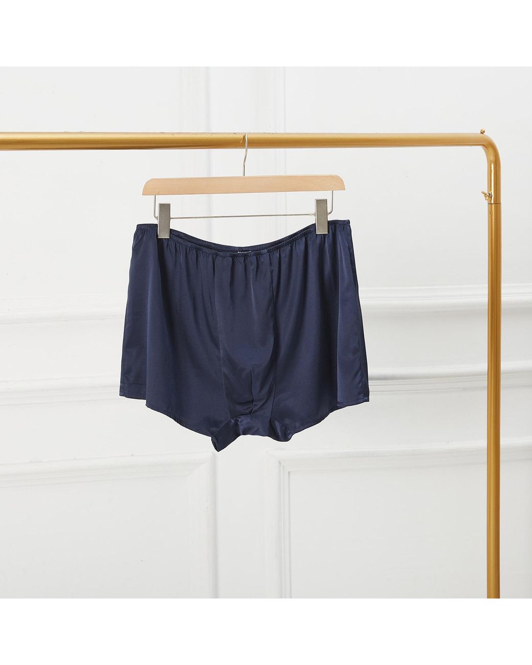 Soft Strokes Silk Blue Pure Mulberry Silk Trunks for men
