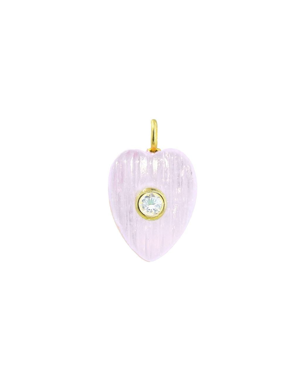 KAMARIA White Amethyst Gemstone Pendant With Topaz