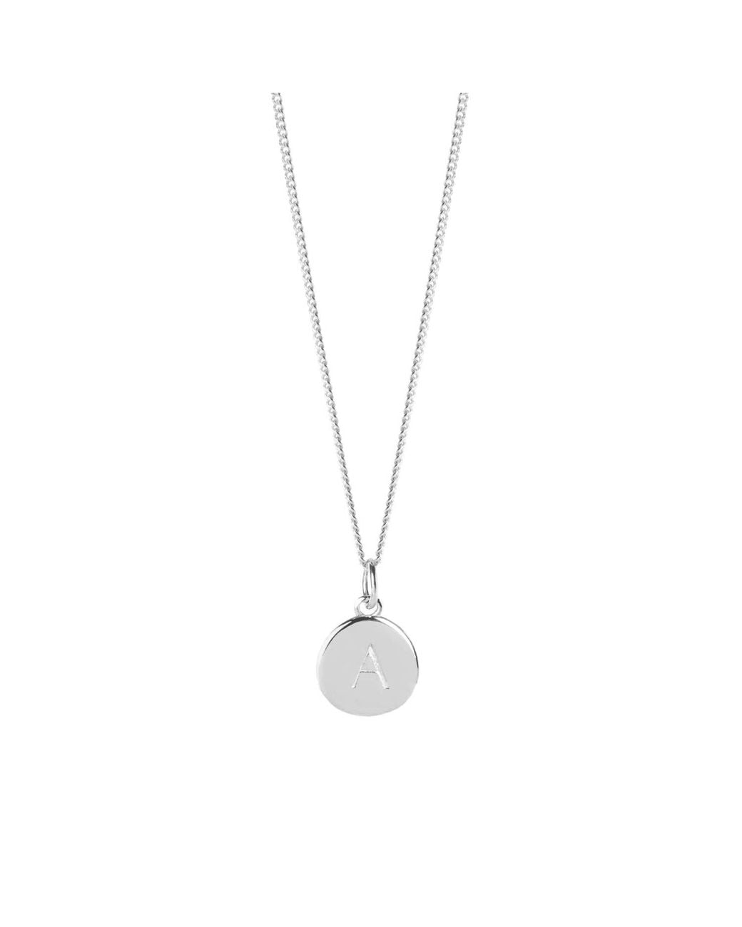 Muru Metallic Initial Disc Necklace