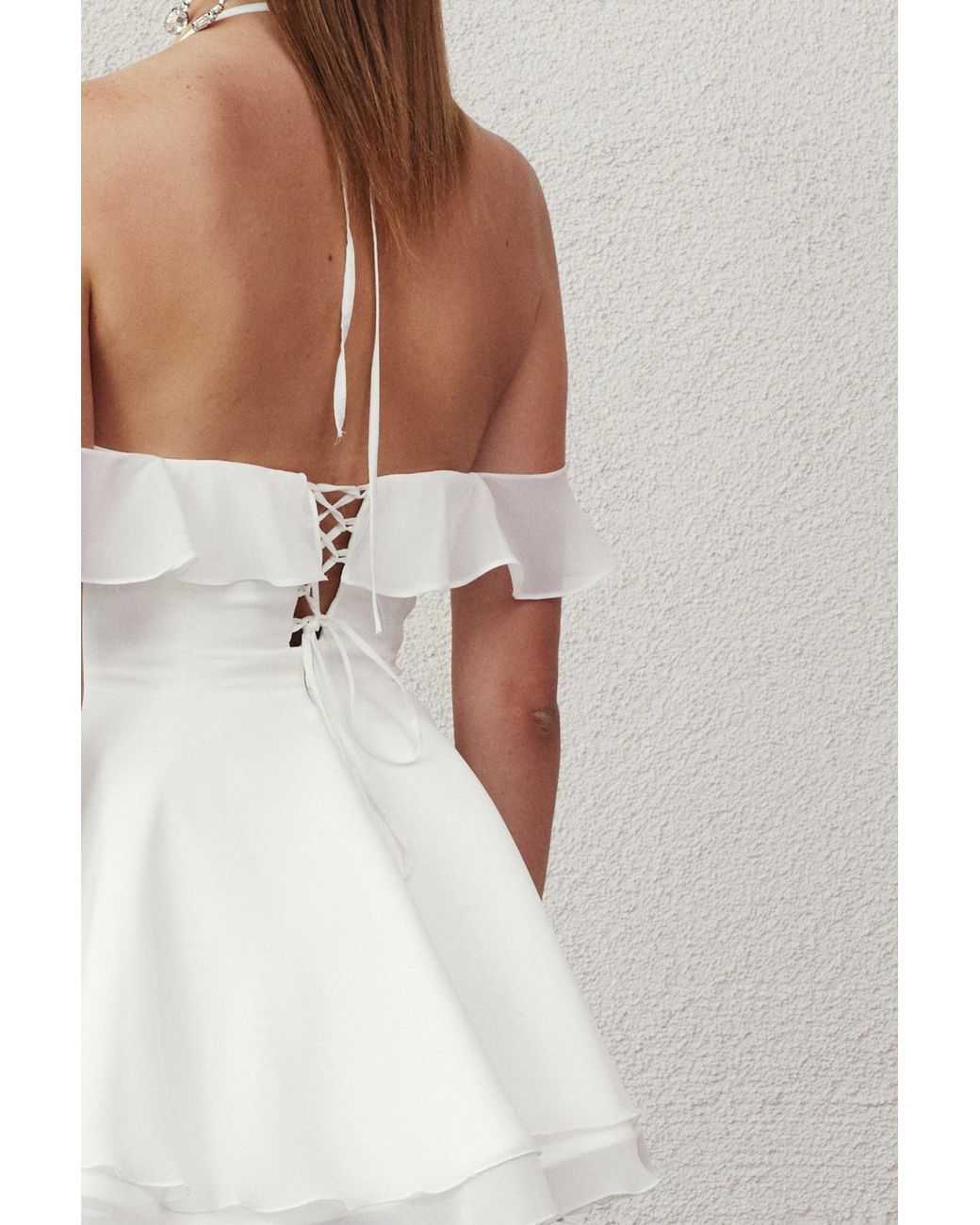 NAZLI CEREN White Evie Mini Dress