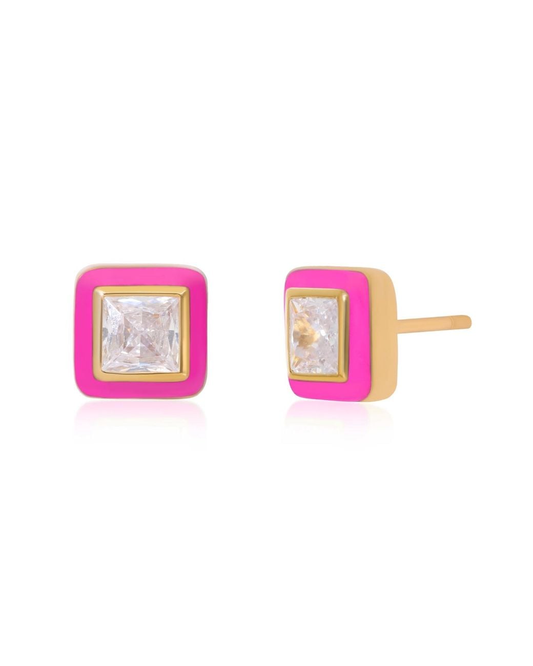 Preeti Sandhu Pink Enamel Studs