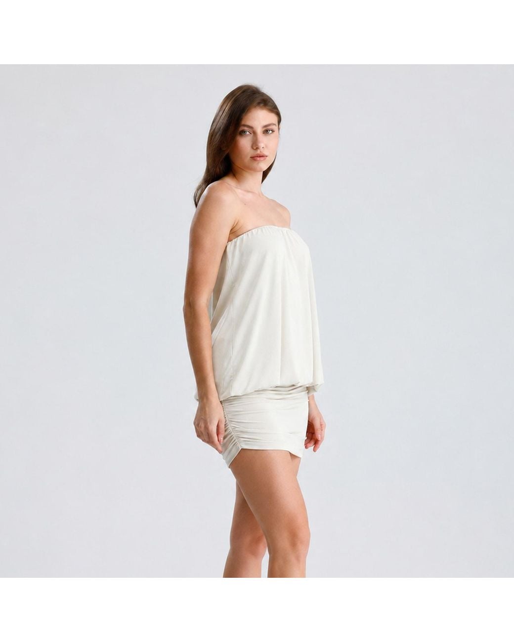 Maison De Gala White Neutrals Luna Ivory Mini Dress