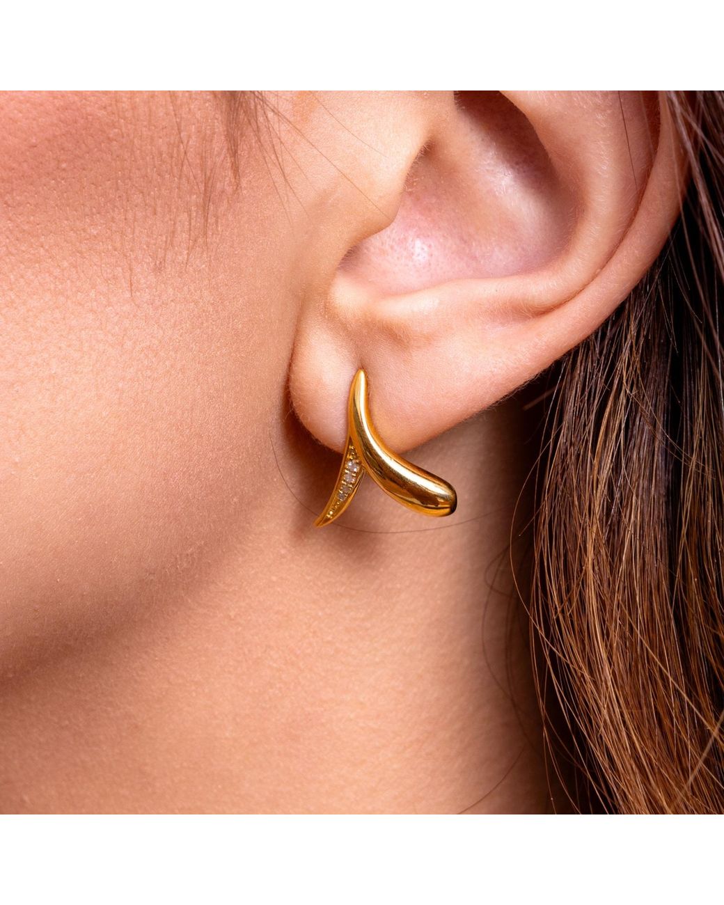 Lucy Quartermaine Metallic Sycamore Studs