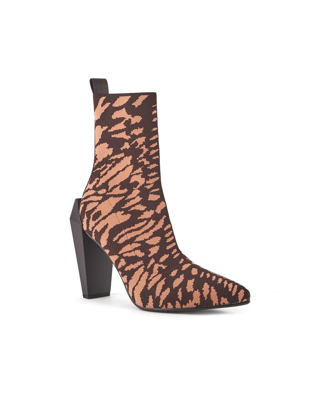 United Nude Brown Knit Sock Heeled Booties