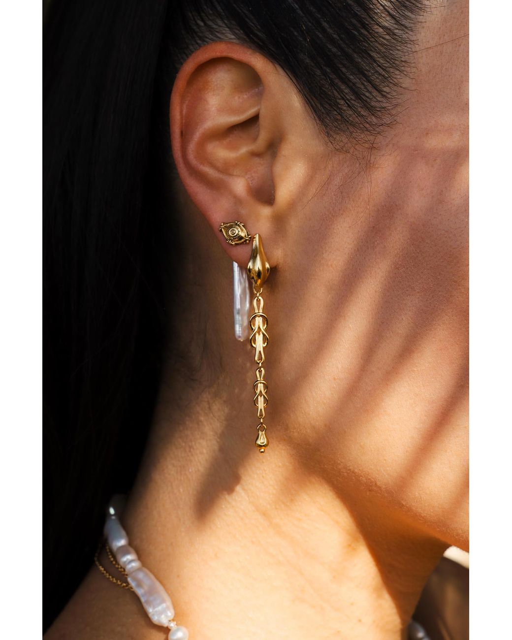 Astor & Orion White Hecate Knot Dangle