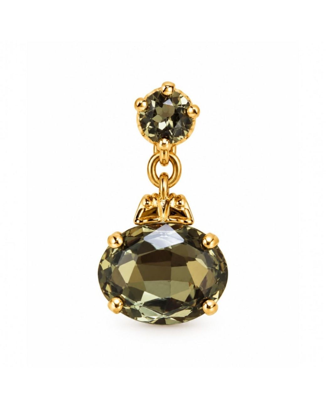 Vstyle Metallic Crystal Drop Earrings