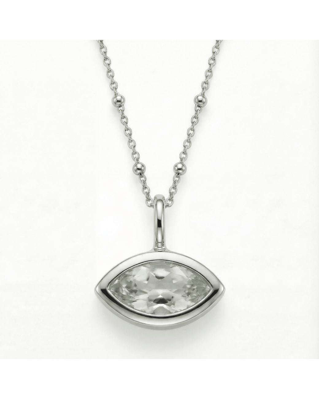 Dainty London Metallic Siren's Teardrop Quartz Necklace