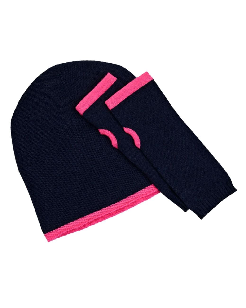 Cove Blue Cashmere & Beanie & Wrist Warmer Set