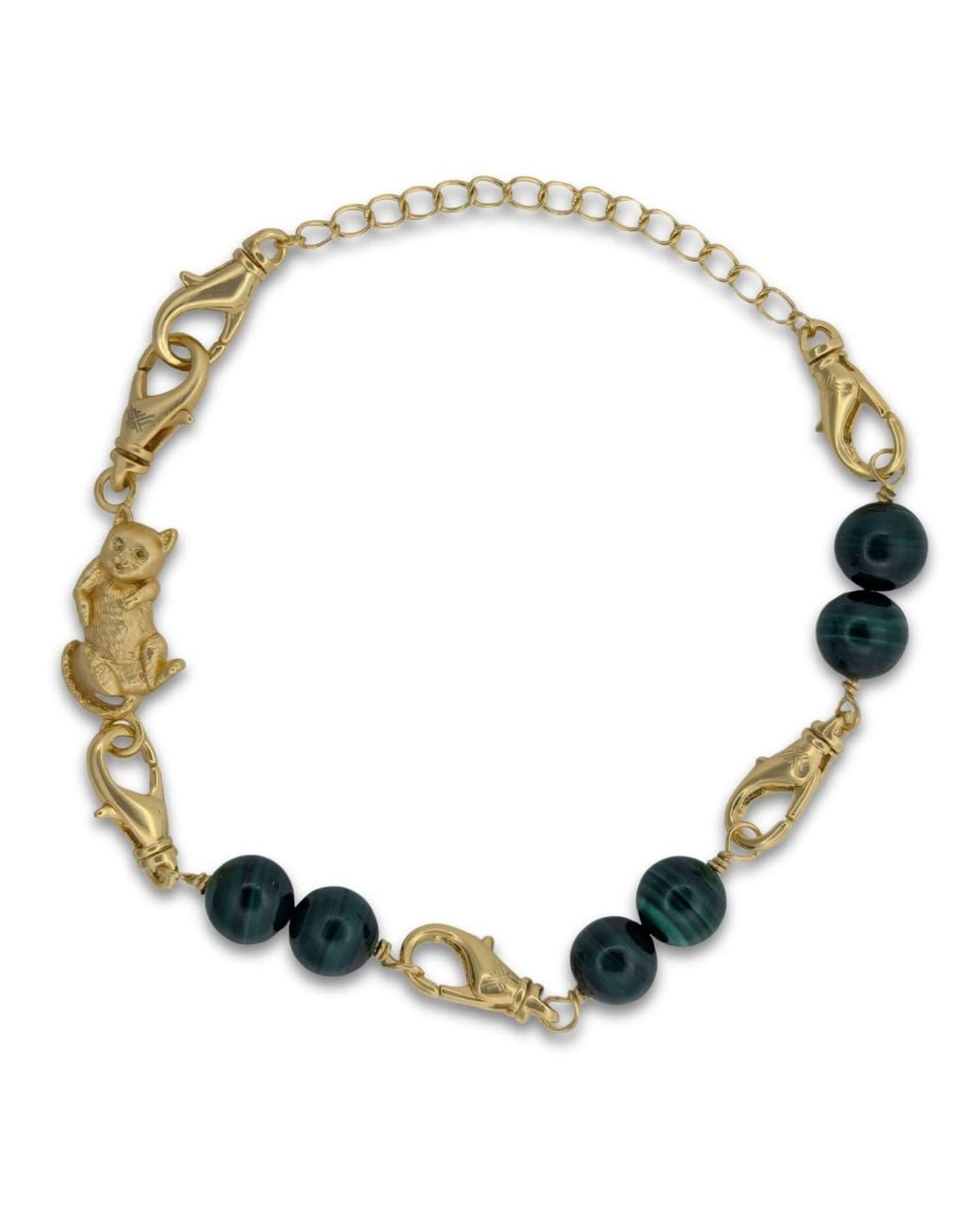 Frenvyrn Multicolor Cat Convertible Malachite Bracelet Bag Charm Medium for men