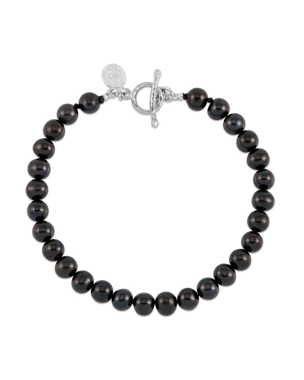 Dower & Hall Black Luna Pearl Bracelet for men