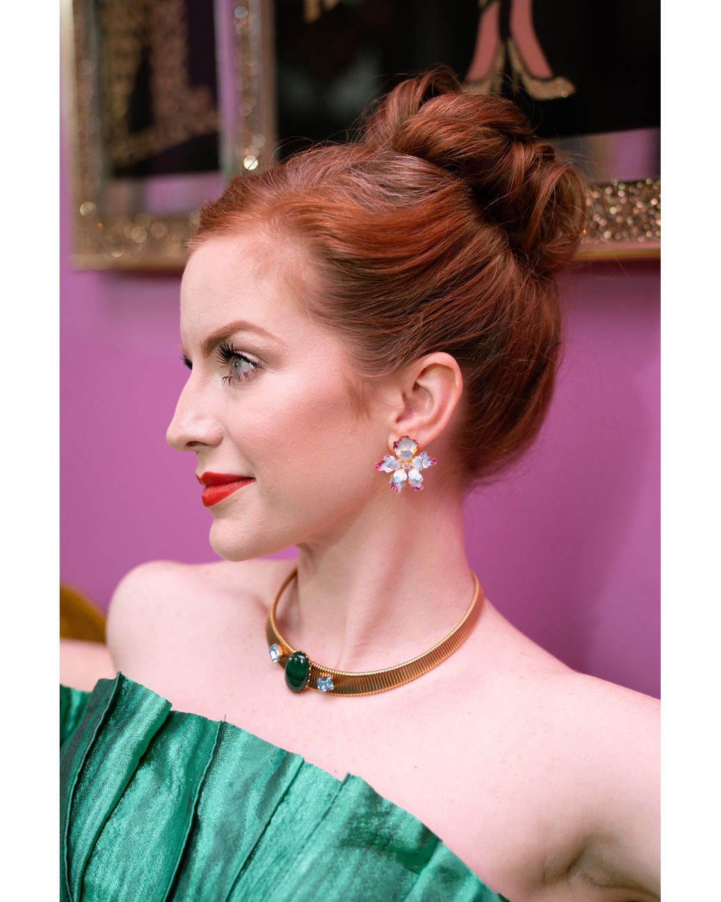 The Pink Reef Metallic Paris Stud