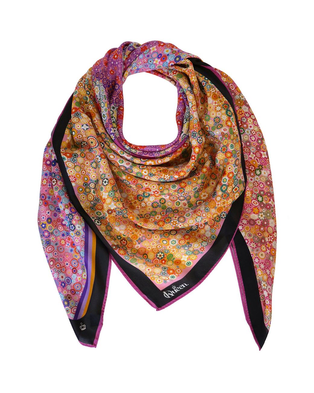 Kueen Purple Silk Scarf