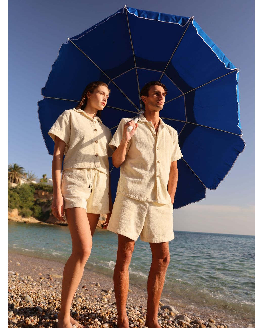 Little Mariner Natural Off- Terry Shorts for men