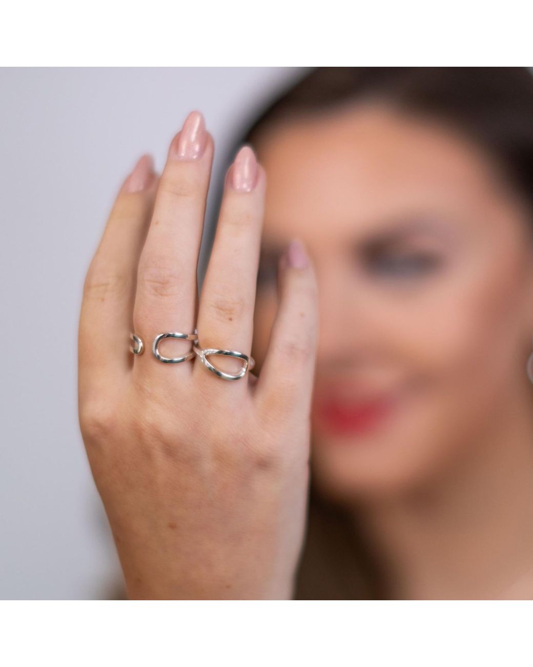 Lucy Quartermaine Metallic Solid Sterling Petal Ring