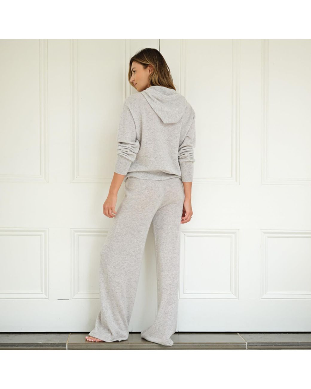 Cove Gray Cashmere Hoodie