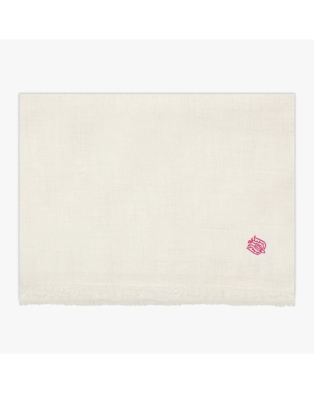 Pink Maharani Natural Cashmere Ivory Stole – Incredible Colors
