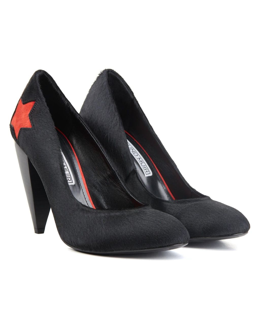 Rosamund Muir London Black India Calf Hair With Star Heels