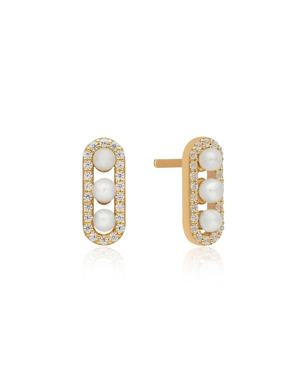 The Jewelz Metallic Pearl Song Studs-Earrings