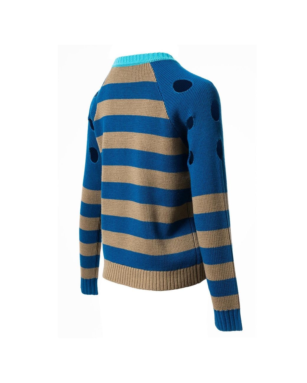 Fully Fashioning Blue Brooke Sweater
