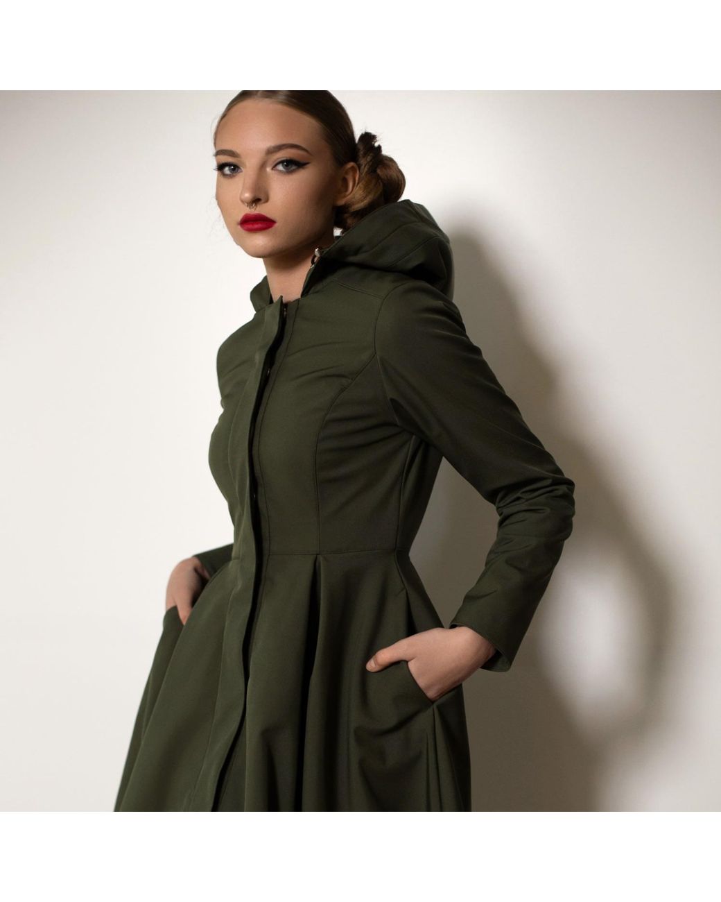 RainSisters Green Khaki Waterproof Coat For Moss