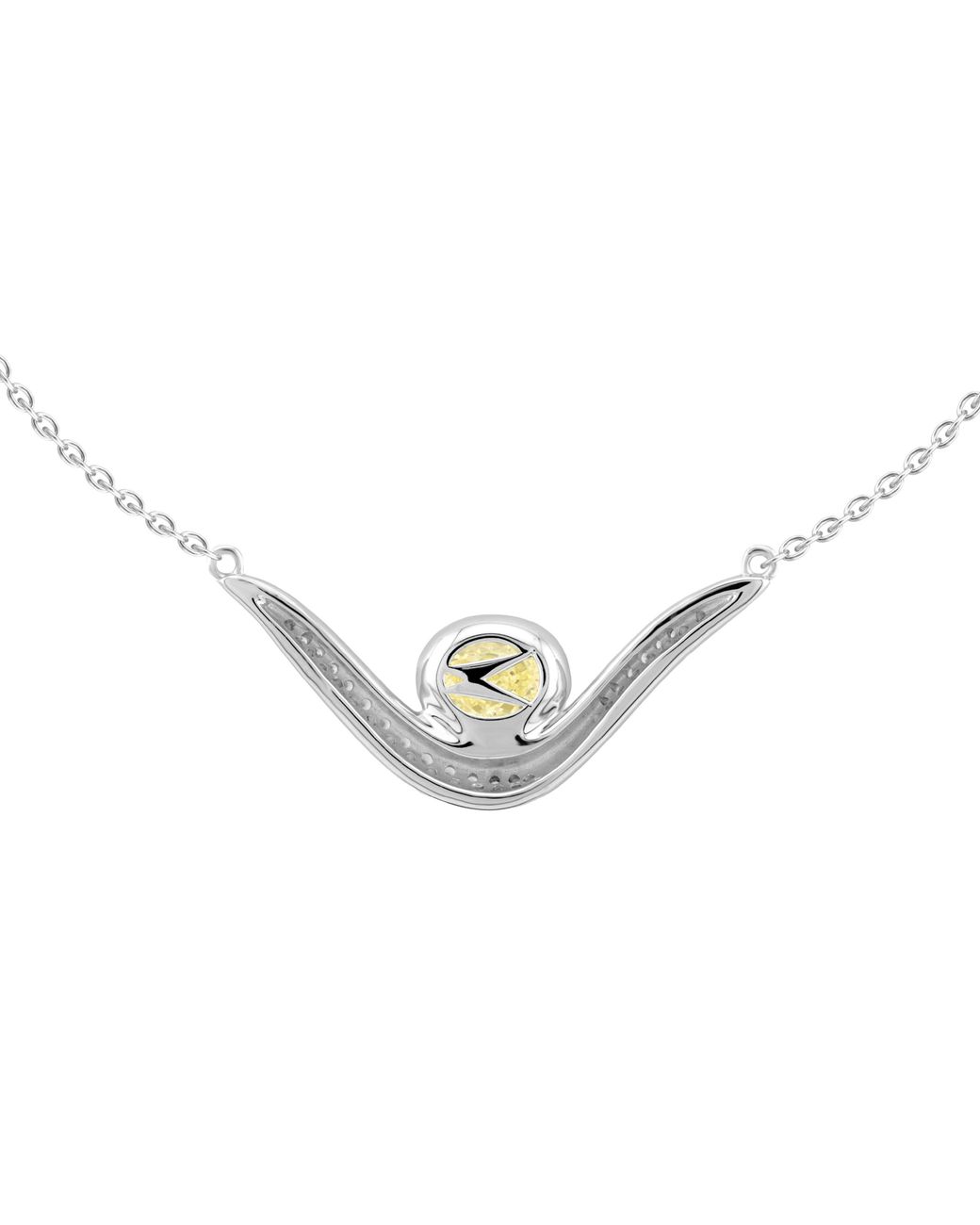 Arte Madrid Metallic Sierra Sculpted Pavé Contour Necklace