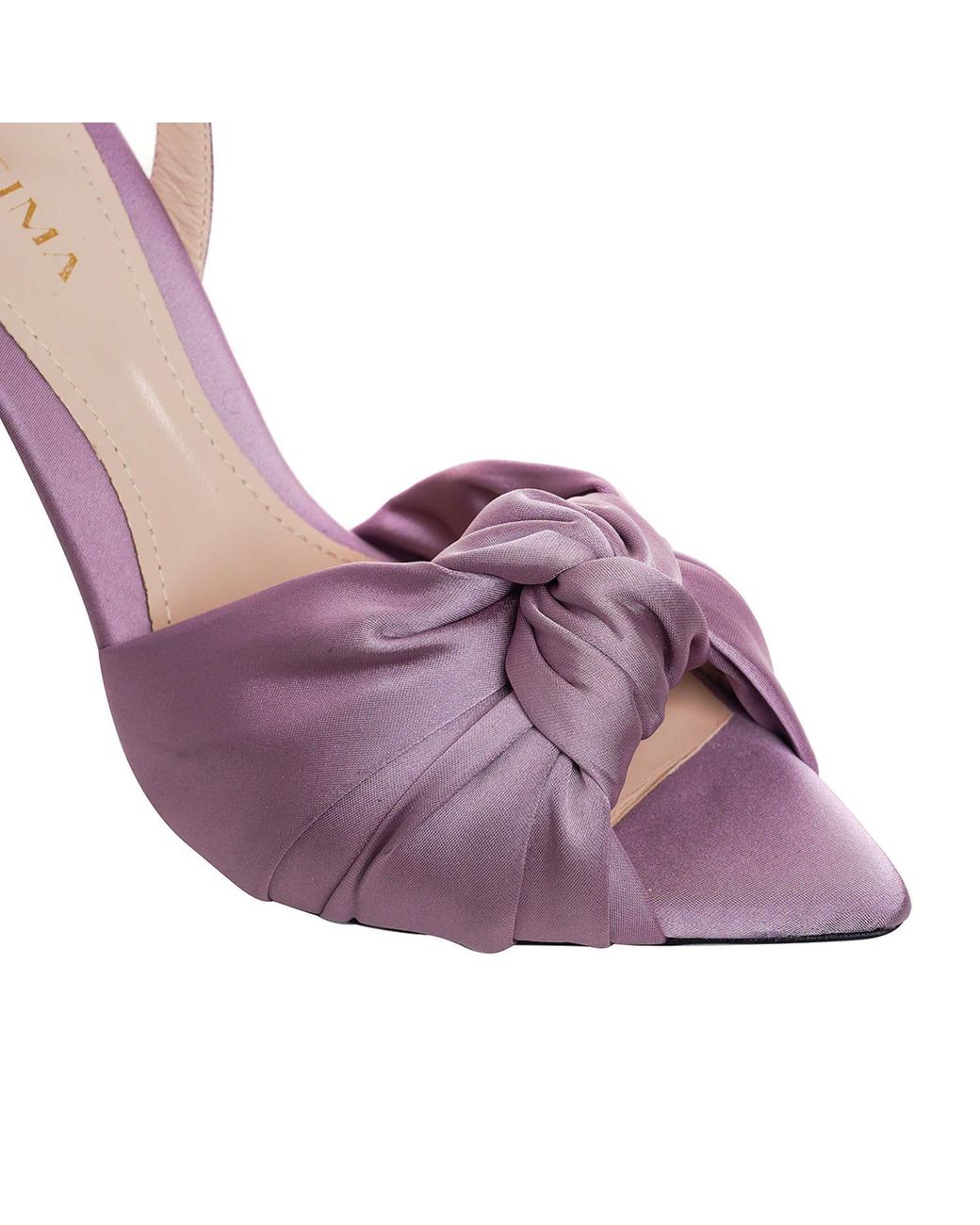 Ginissima Purple Sofia Satin Sandals