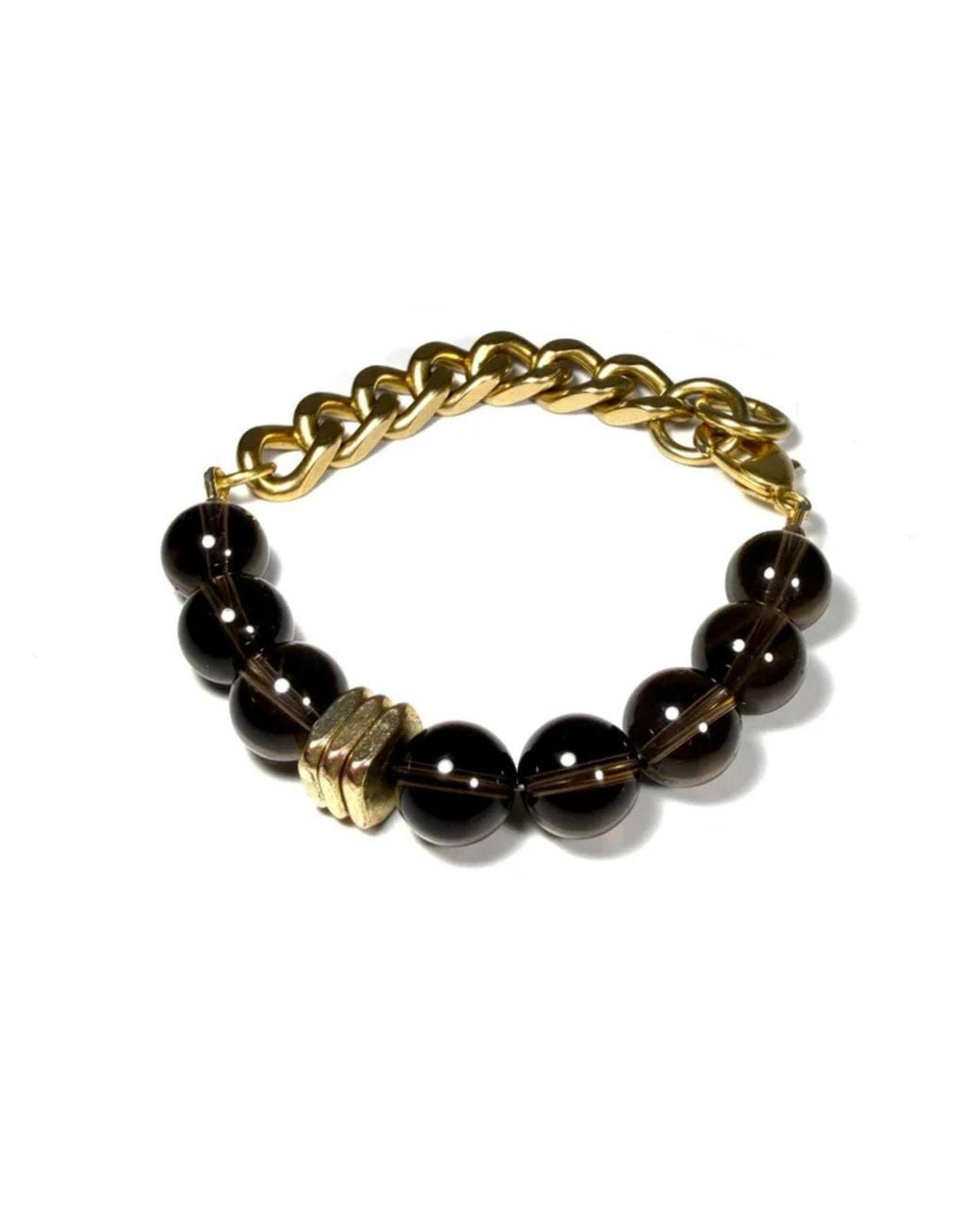 Rachel Nathan Metallic Remix: Smoky Quartz Bracelet