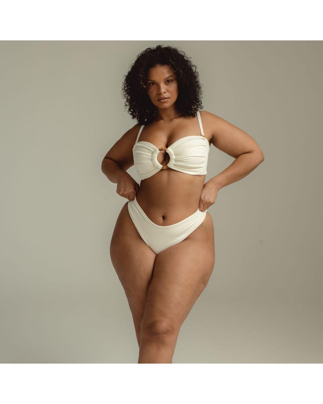 Montce Natural Cream Rib Lulu Bikini Bottom