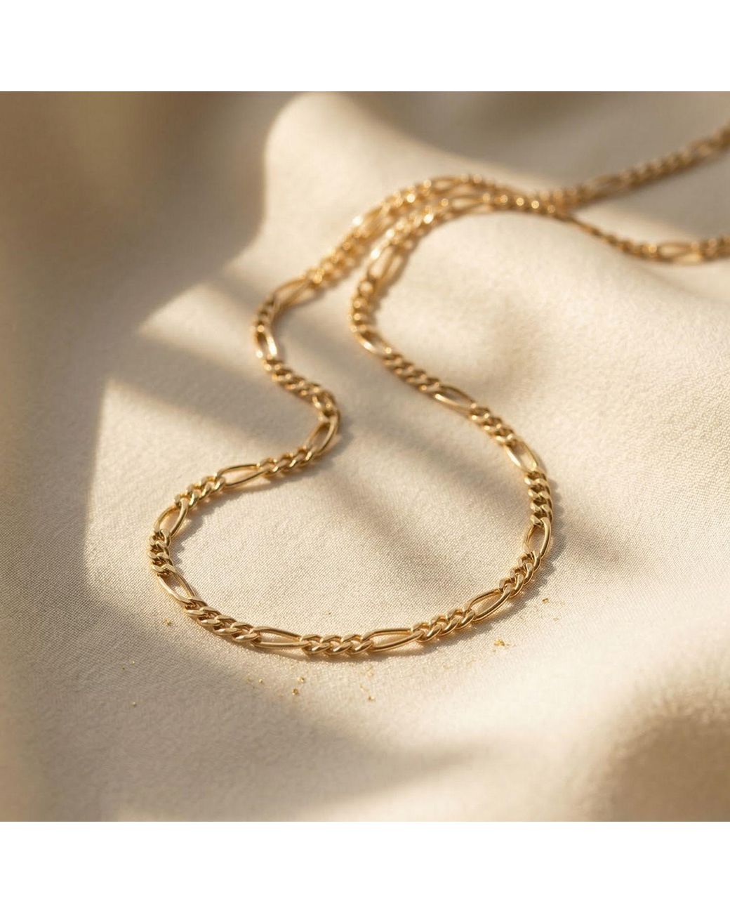 Sophelia Metallic Plated Figaro Chain Everyday Layering Necklace