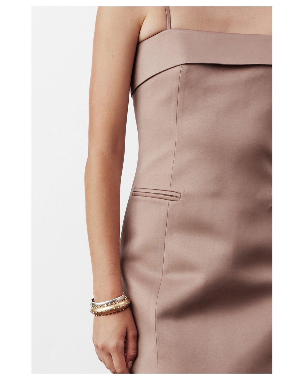 NAZLI CEREN Brown Gaia Long Dress