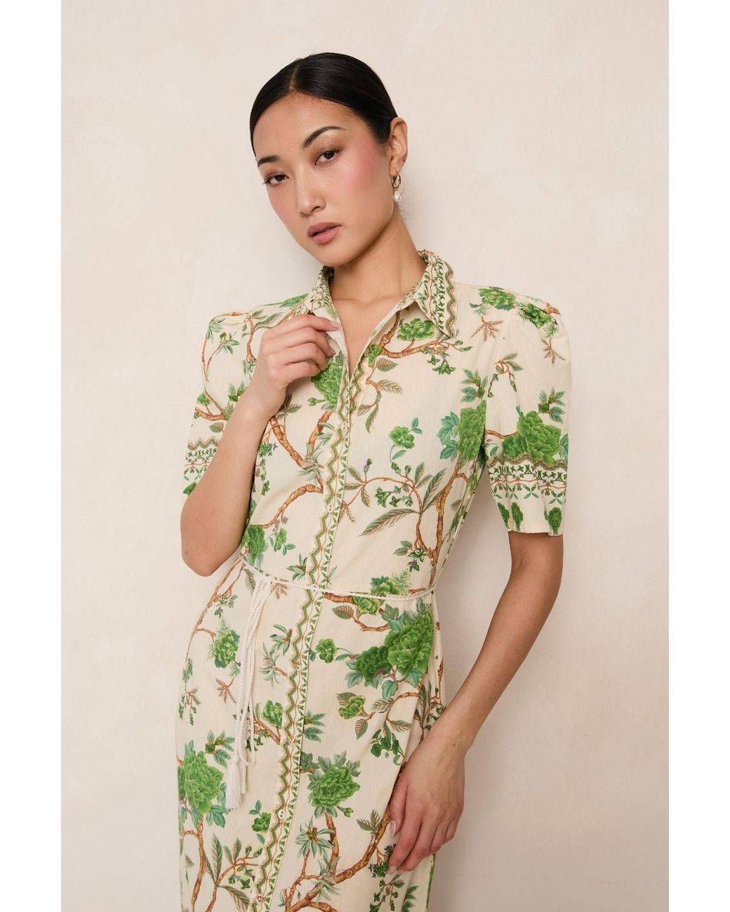Raishma Green Miranda Floral Dress