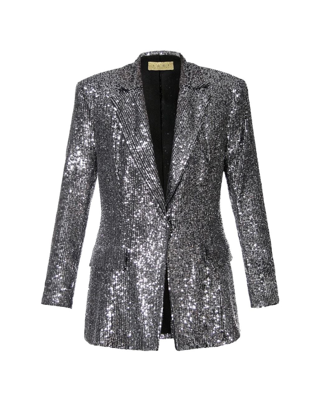 AGGI by HALEWSKI Black Luna Diamond Sequin Blazer