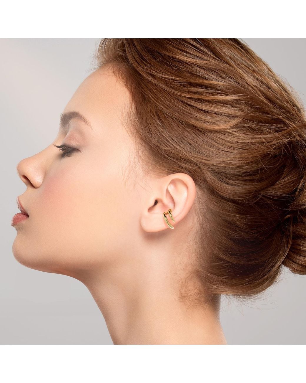 Meulien Metallic Pointed Double Band Ear Cuff