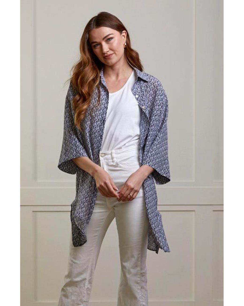 Guinea London Gray Pure Silk Summer Top