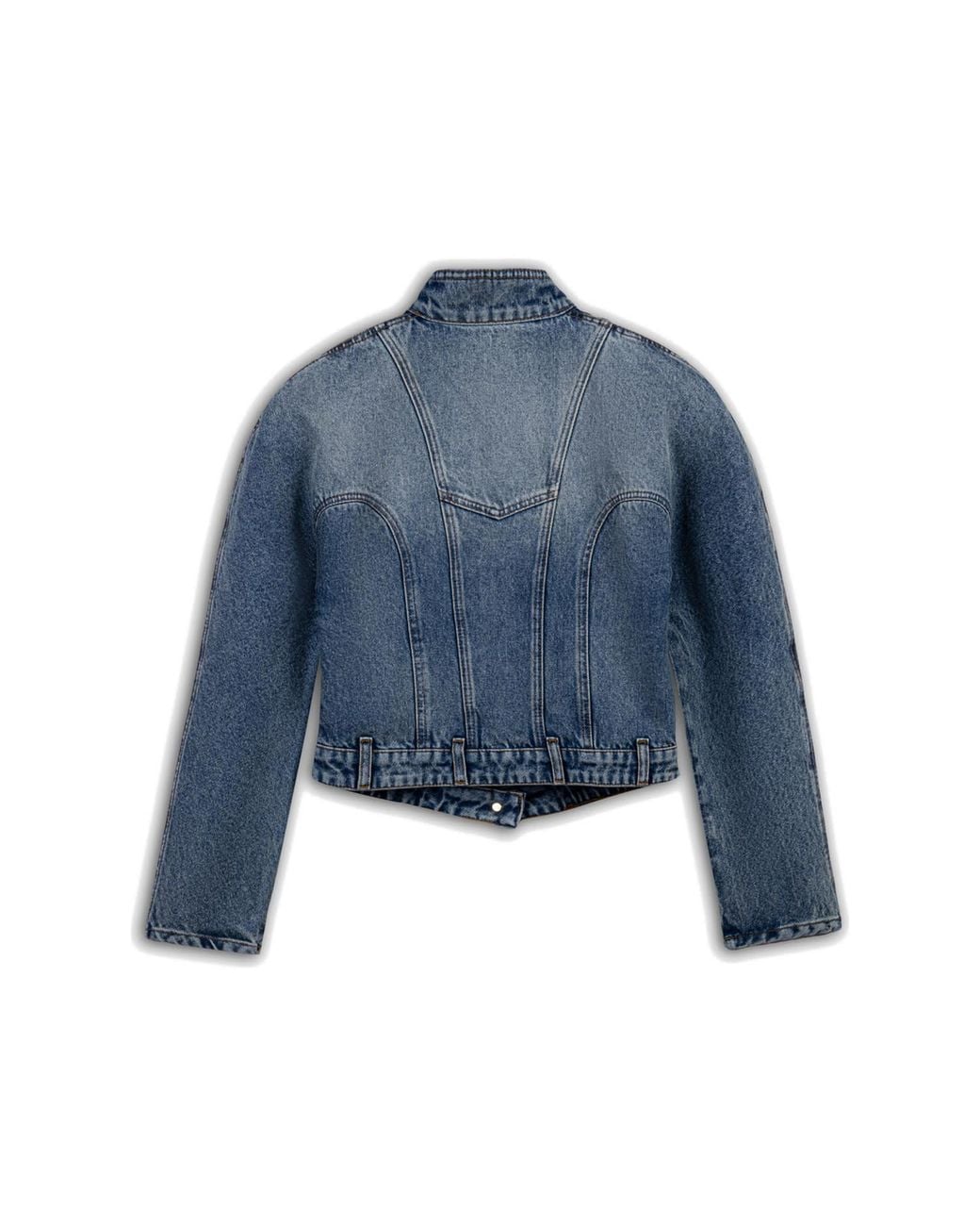 Nocturne Blue Stand Collar Denim Jacket
