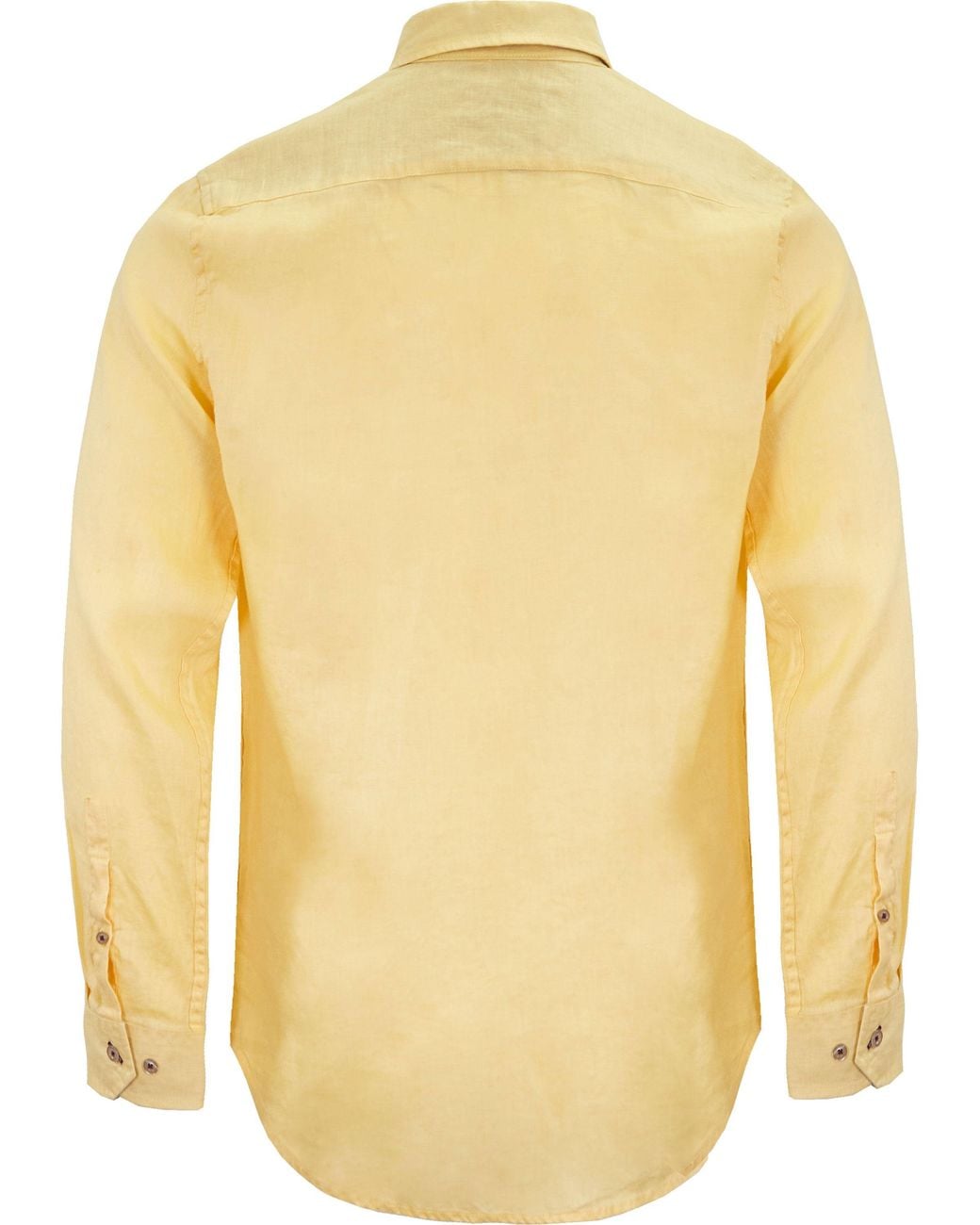 Lords of Harlech Yellow Laurent Linen Shirt for men