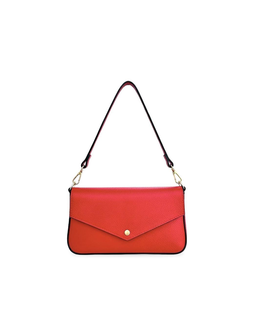 Apatchy London Red The Munro Scarlet Leather Shoulder Bag