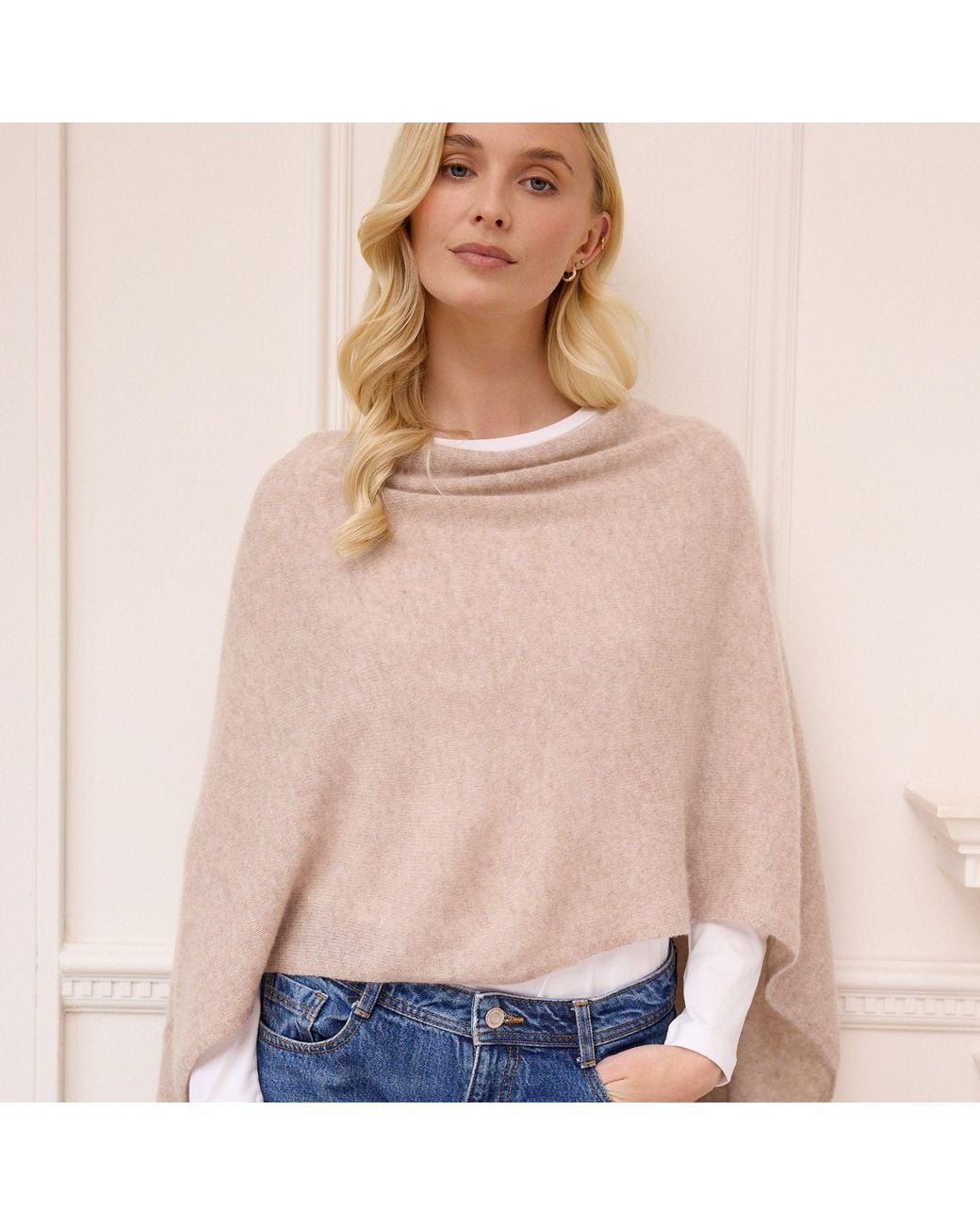Cove Gray Lucy Fawn Multi Way Cashmere Wrap